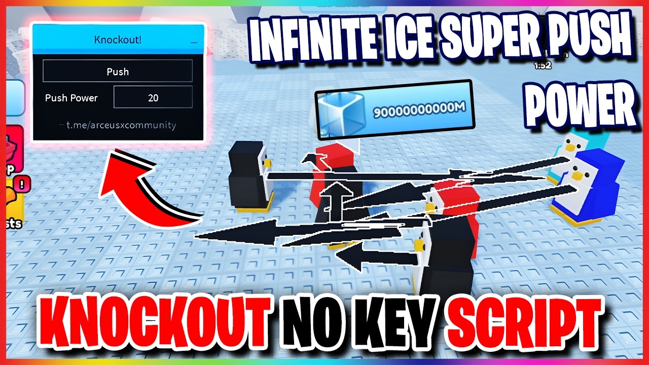 KNOCKOUT SCRIPT *NO KEY* MAX PUSH POWER, INFINITE ICE, AUTO FARM, ESP ...