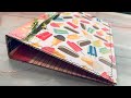 TUTORIAL 2 Inch Spine Cereal Box Journal Cover with Fabric Hinges (Summer Themed)