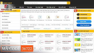 Mã code 36722. Full code web bán sim chuẩn SEO | Topcode.vn