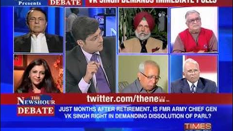 The Newshour Debate: Gen VK Singh takes on PM - Part 2 of 2