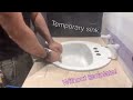 Installing temporary sinks without template. (Use what you have.)