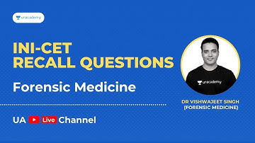 INI-CET July 2021 Recall Questions discussions | Forensic Medicine | Dr Vishwajeet Singh