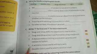 Class 2 sub-computer ch 5 mouse and its functions