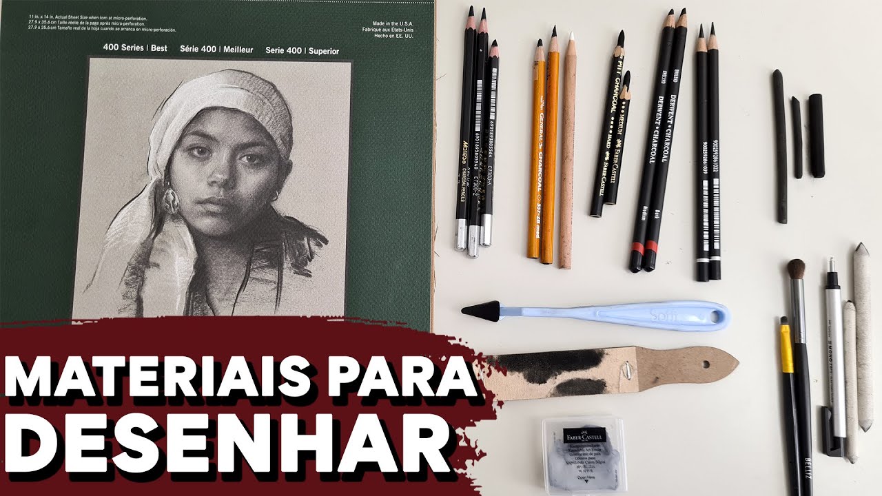 Tipos de Carvão para Desenho | Aprenda a Desenhar com Carvão | Materiais para Desenho Realista
