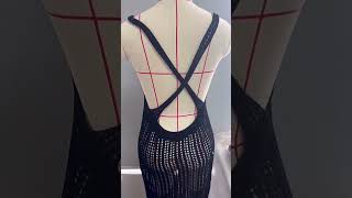 Hot Sale Hollow Out Covers Up Net Knit Halter Bikini Bathing Suit Beach Wear Cover Up Women Crochet