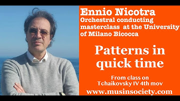 Ennio Nicotra orchestral conducting masterclass. Patterns in quick times.from Tchaikovsky 4 symphony
