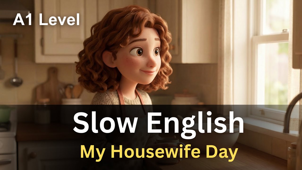 My Housewife Day | English Listening Practice for Beginners (A1 Level)