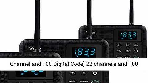 Wuloo Intercoms Wireless for Home 1 Mile Range 22 Channel 100 Digital Code Display Screen