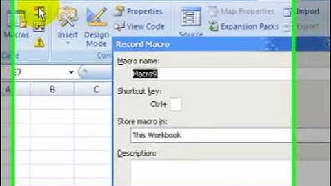 VideoExcel - How to record a macro in Excel 2007