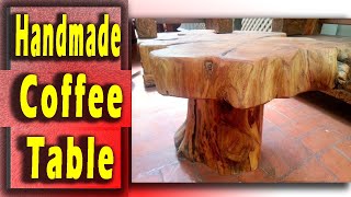 Naturally Unique Cypress Tree Trunk Handmade Coffee Table