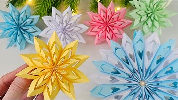 2 DIY ❄️ Paper Snowflakes 🎄 Christmas Crafts 🎄 Christmas Decorations