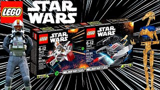 Lego Star Wars 75072 Arc-170 Starfighter Vs 75073 Vulture Droid Microfighters