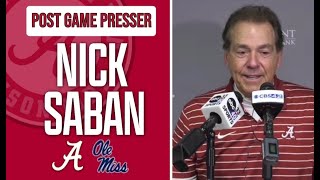 Nick Saban after Alabama Football’s 30-24 win over Ole Miss | Jahmyr Gibbs & Eli Ricks Update #rtr