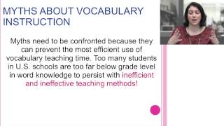 Reading Development Module 5a: Myths About Vocabulary Instruction