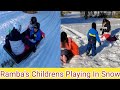 Ramba childrens playing in snow viral