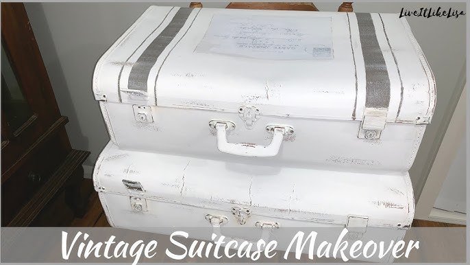 How To Custom Paint a Vintage Suitcase! Mickey Mouse Full Tutorial