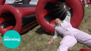 Josie Gets Wiped Out on Inflatable Obstacle Course | This Morning