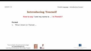 Introduce Yourself In Finnish Introduce Yourself In Finnish