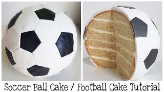 Soccer Ball Cake / Football Cake Tutorial screenshot 4