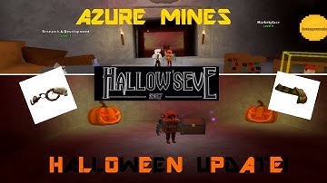 HALLOWS EVE EVENT #1 | How to get Skeletal shoulder pads and Nerf zombie scarf  *Azure Mines*