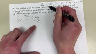 Naplex calculation (level difficulty: easy) - mEq to grams