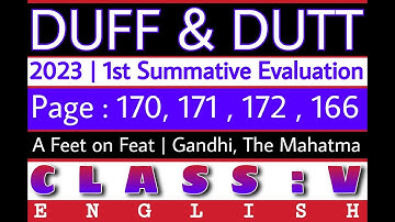 Duff and Dutt 2023 Class 5 English Page 170 , 171 , 172 , 166 | Duff & Dutt 2023 Class V English