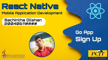 React Native Chat Application | Sign Up Process | Java Institute