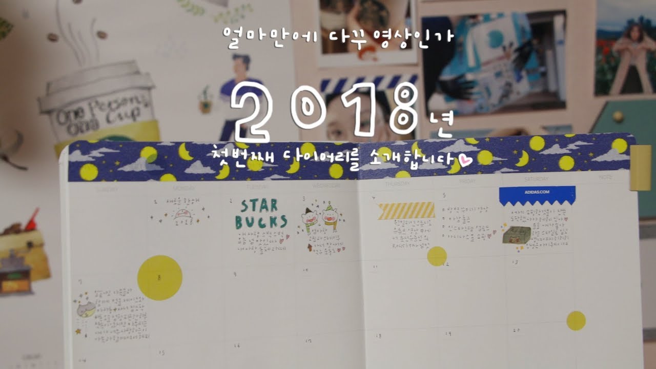 [다이어리 꾸미기/Diary Decoration] 2018년에 사용할 첫번째 다이어리, 어프로치 (다이어리 꾸미기 팁/다이어리 쓰는법/다이어리 추천)