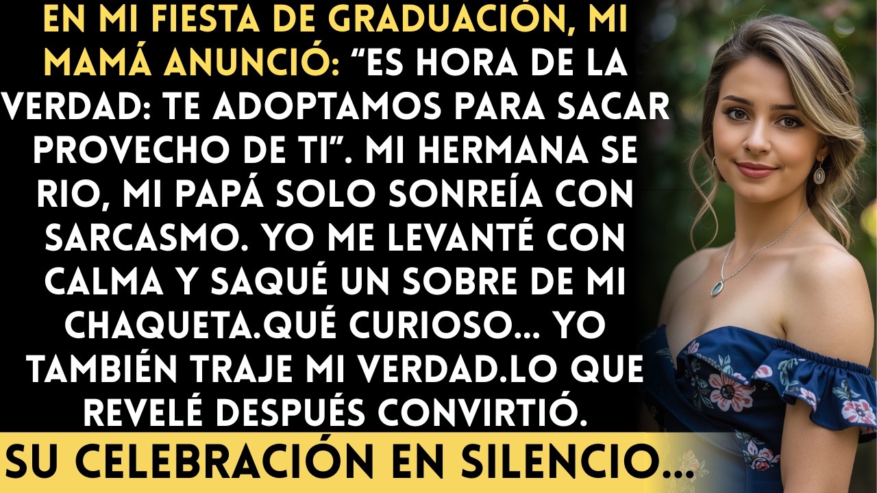 Mis padres anunciaron en mi fiesta de graduación que me adoptaron para lucrar conmigo — lo que…
