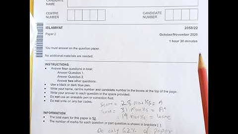 Do 62% of CAIE islamiat paper to get A*