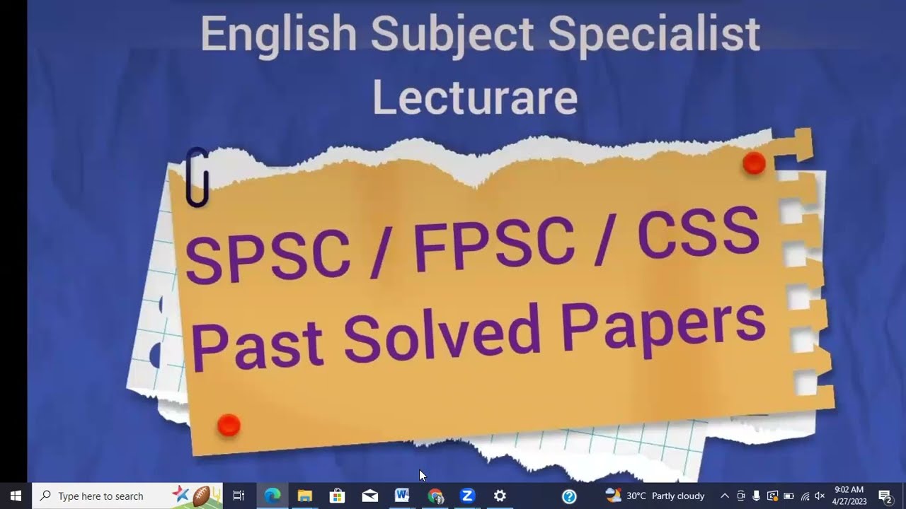 CSS English literature Past Paper || FPSC Solved Paper CSS 2001