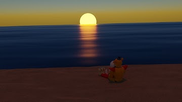 Sunset at the beach (Blender animation)