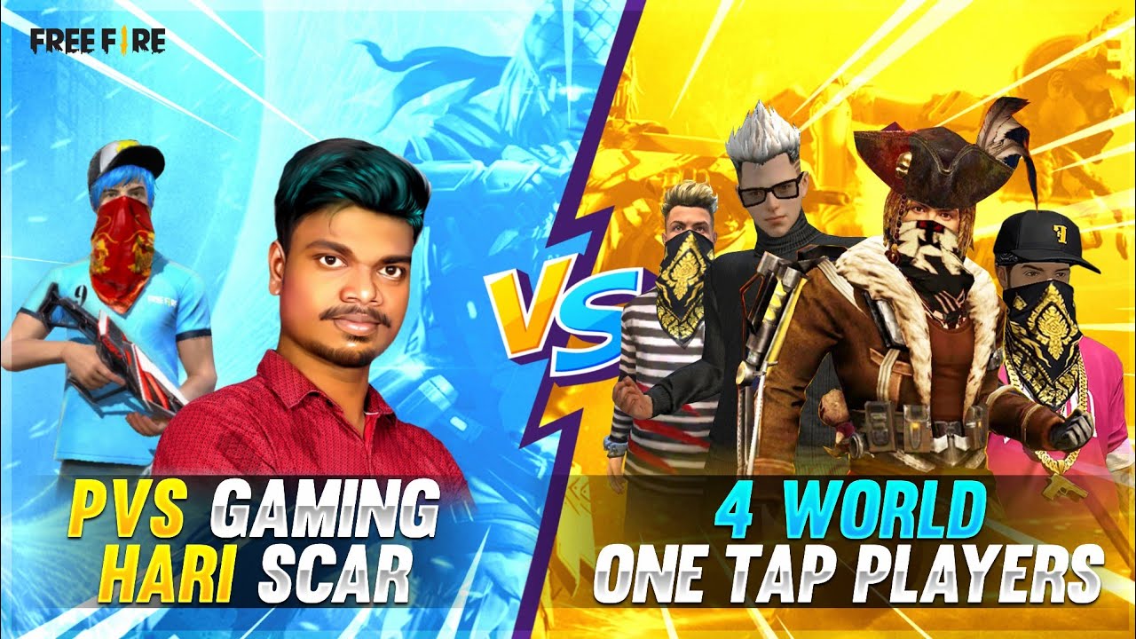 💥யார் இவன்🤣..!! HARI SCAR & PVS GAMING  VS WORLD ONE TAP PLAYERS 🤭🔥 CLASH SQUAD 2 VS 4 GAMEPLAY