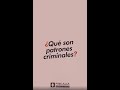 ¿Qué son patrones criminales?