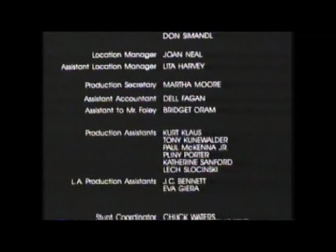 At Close Range (1986) End Credits (Vhs Recording)