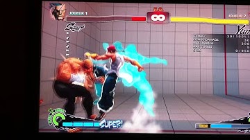 SS4AE:2012 : Yun optimized Genei Jin corner combo + unblockable dive kick on Sagat
