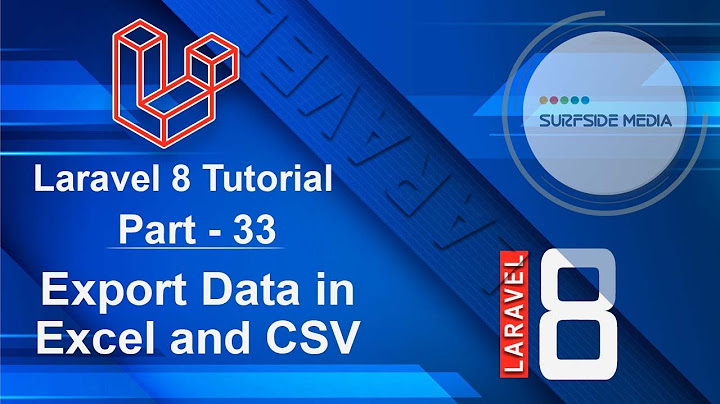 Laravel 8 Tutorial - Export Data in Excel and CSV