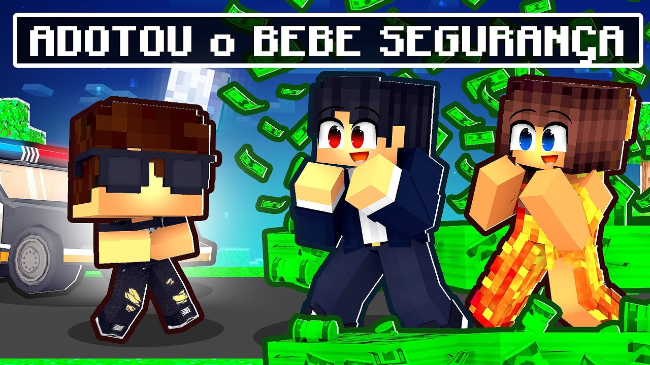 FAMÍLIA RICA ADOTOU o BEBÊ SEGURANÇA no Minecraft