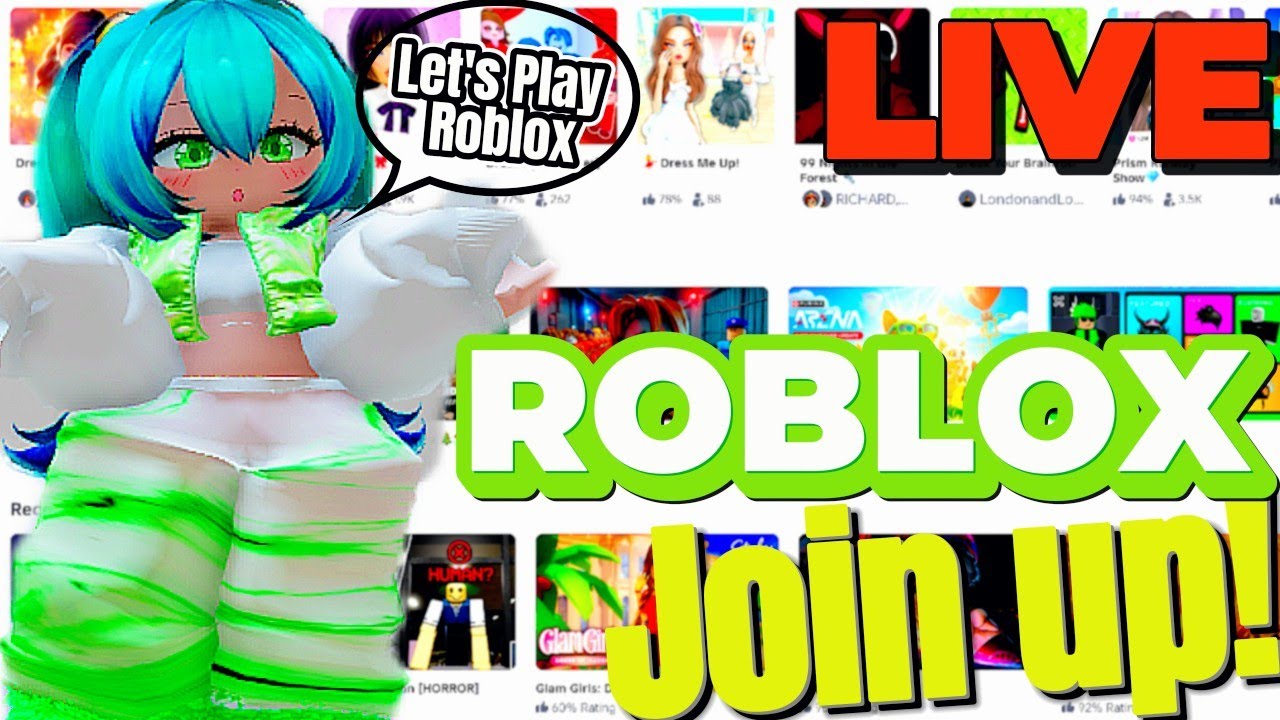 ROBLOX LIVE! 🎀 COME PLAY WITH ME! 😱✨ (DTI + VARIETY GAMES) 🎮👑