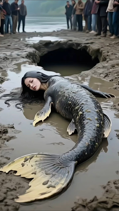 The beautiful mermaid raising her adorable Mermaids in a cave #mermaid #shorts #ai