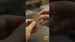 Making Chhota Bheem with Brass Wire! 🟡✨ #Shorts #Craft
