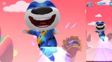 Talking Tom Hero Dash  - 2 x Mega Super Hank - Gameplay Android and IOS