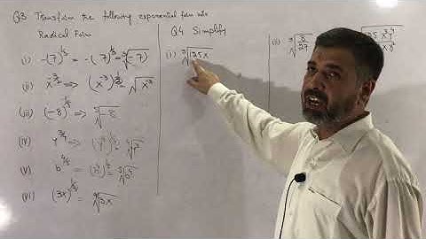 Concept of Radicals and Radicands || Radical and Exponential Forms|| Mathematics for class 9