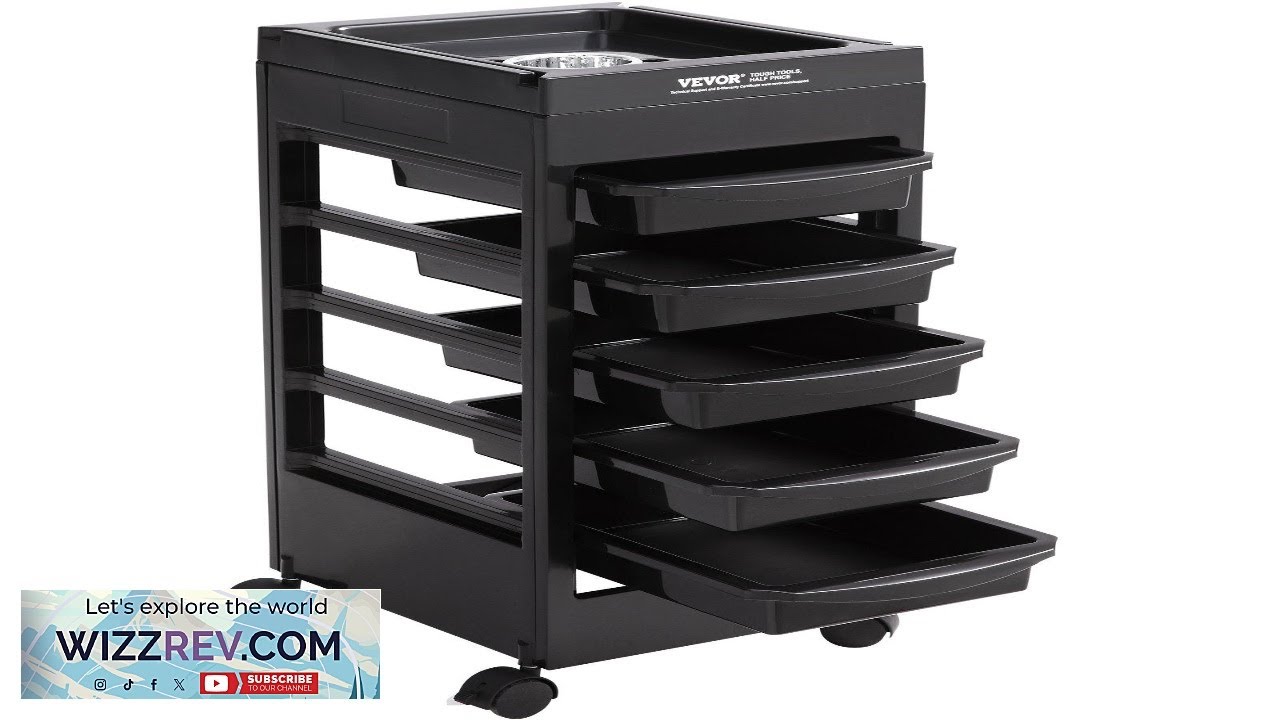 VEVOR Beauty Salon Trolley Cart Plastic Salon Rolling Cart for Stylist Review