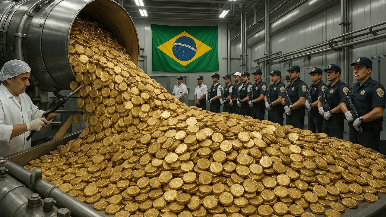 Como as MOEDAS 🪙 são realmente feitas - Processo Industrial 