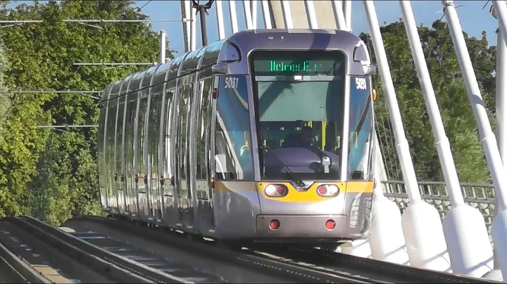 Luas Tram 5031 Crossing the William Dargan Bridge ...