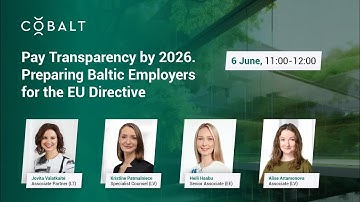 WEBINAR | Pay Transparency by 2026. Preparing Baltic Employers for the EU Directive