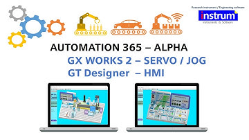 😋❤️GX WORKS 2 PLC SIMULATION, SERVO / JOG, GT DESIGNER, HMI