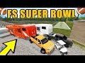 FARMING SIMULATOR 2017 | TAILGATING AT THE SUPER BOWL WITH CAMPERS + GOLF CART