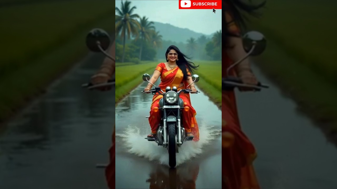 Bold & Beautiful✨ Beauty Bride on a Bullet in Kerala’s Rain🌈